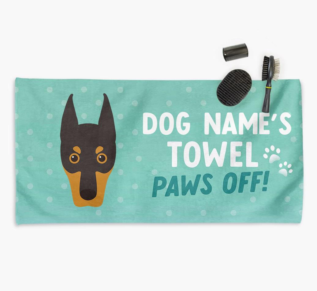 Paws Off Personalized Towel for your {breedFullName}