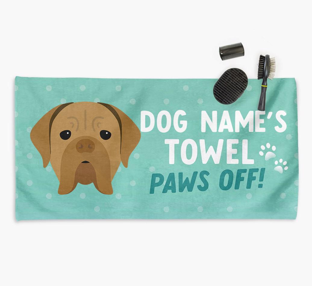 Paws Off Personalized Towel for your {breedFullName}