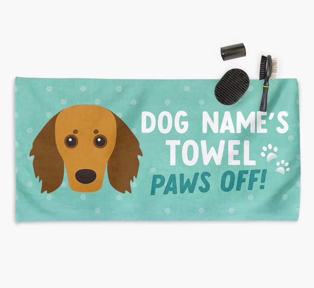 Paws Off Personalized Towel for your {breedFullName}