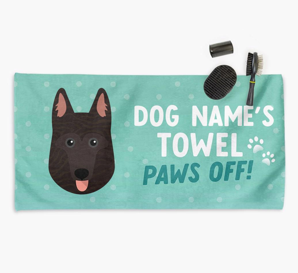 Paws Off Personalized Towel for your {breedFullName}