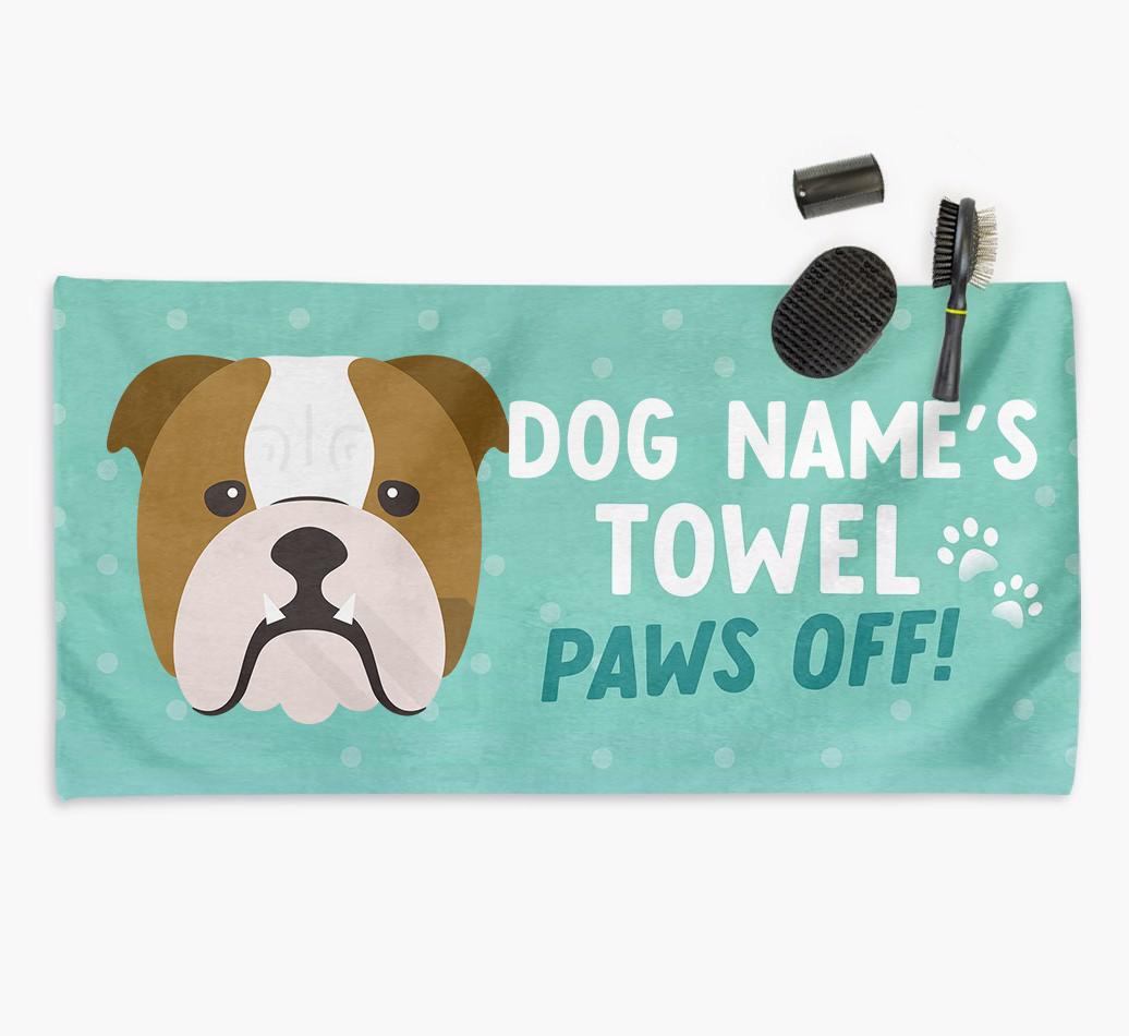 Paws Off Personalized Towel for your {breedFullName}