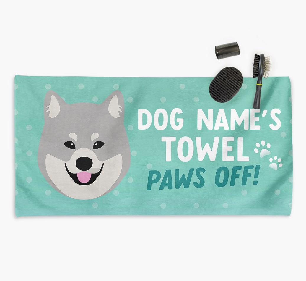 Paws Off Personalized Towel for your {breedFullName}