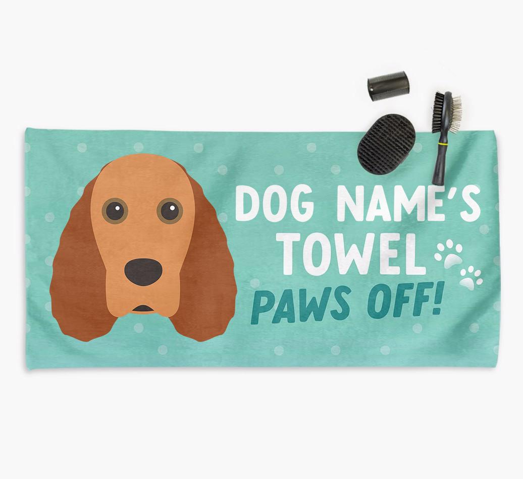Paws Off Personalized Towel for your {breedFullName}