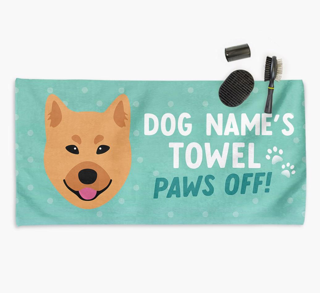 Paws Off Personalized Towel for your {breedFullName}