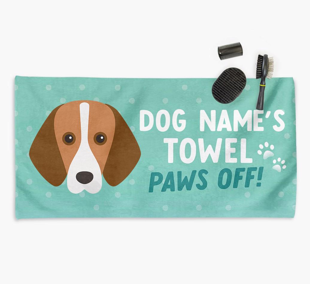 Paws Off Personalized Towel for your {breedFullName}