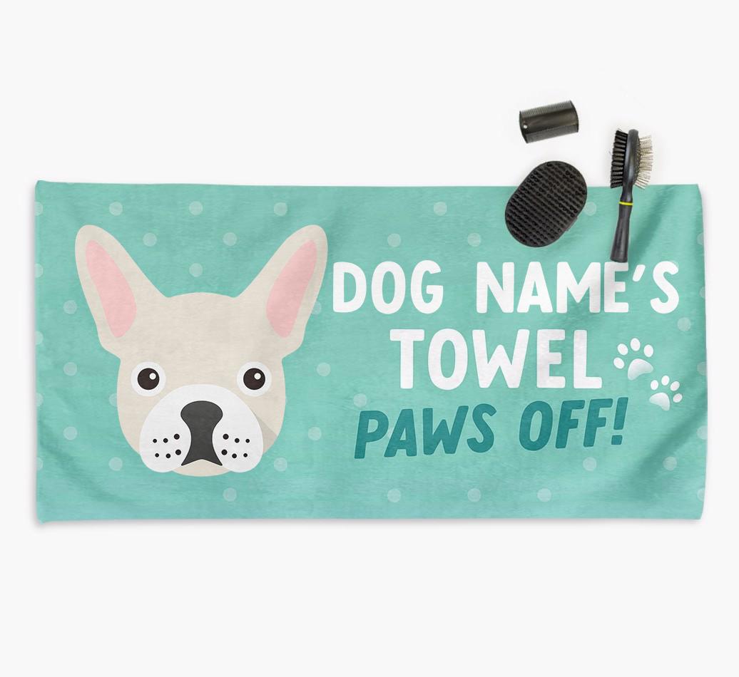 Paws Off Personalized Towel for your {breedFullName}