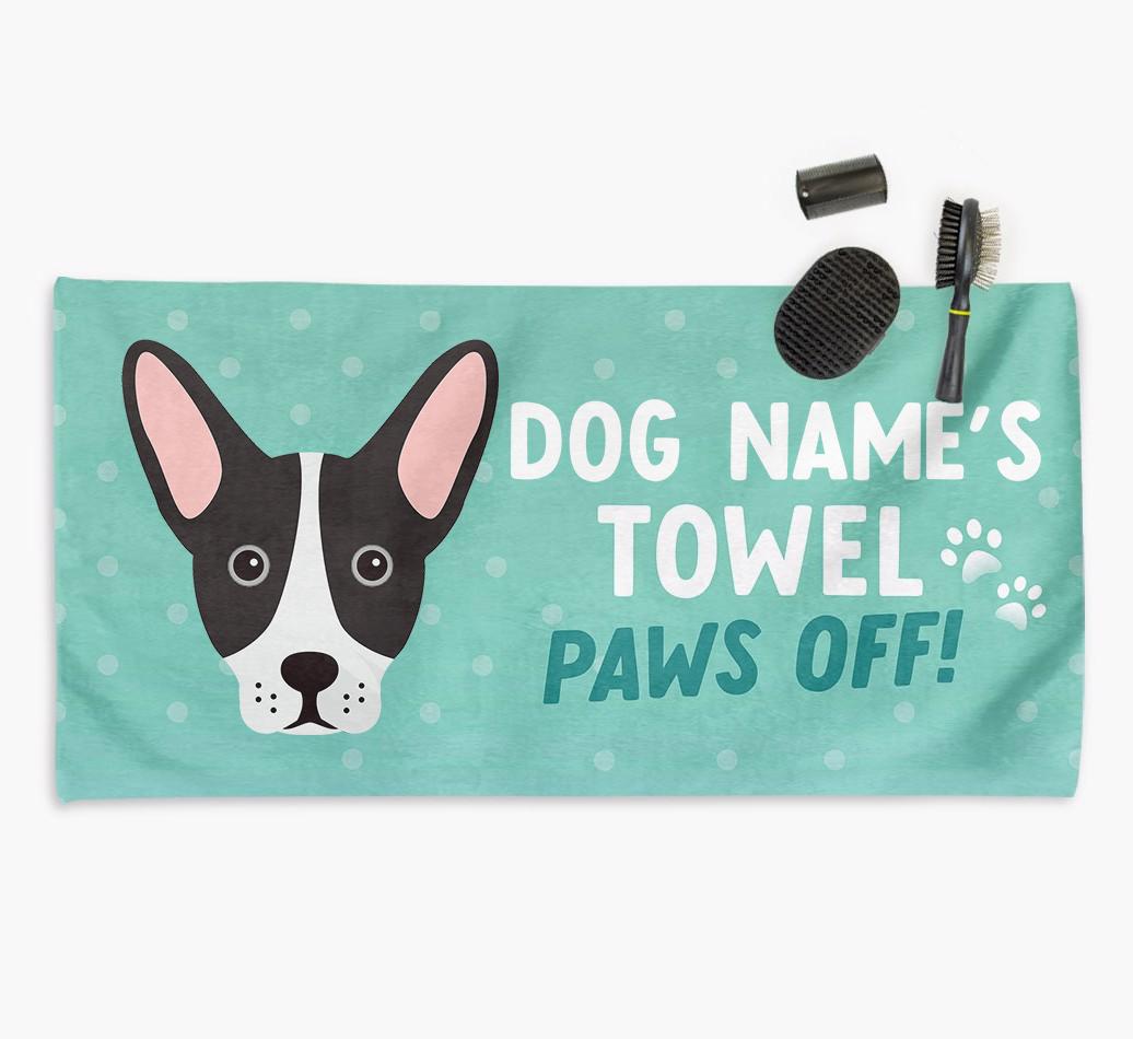 Paws Off Personalized Towel for your {breedFullName}
