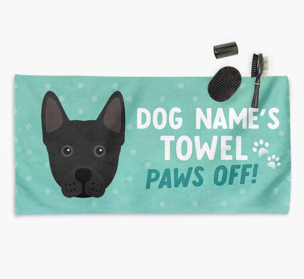 Paws Off Personalized Towel for your {breedFullName}