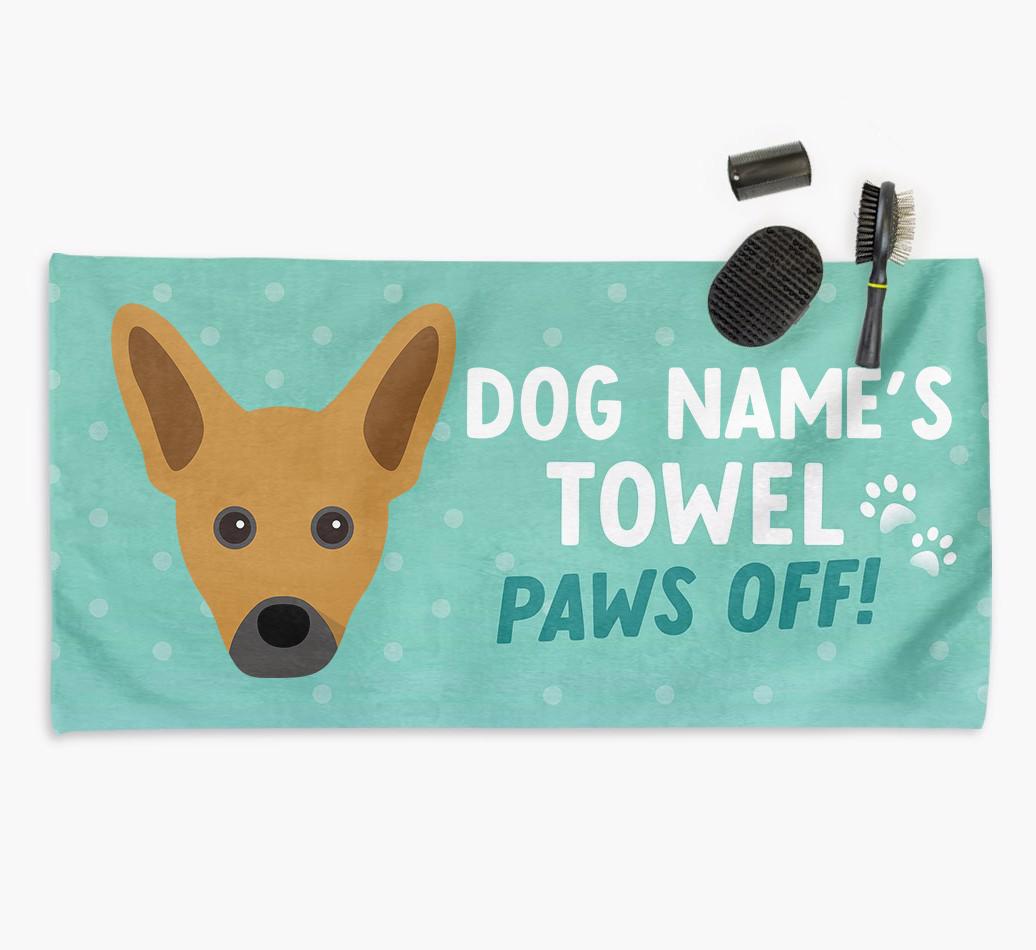 Paws Off Personalized Towel for your {breedFullName}