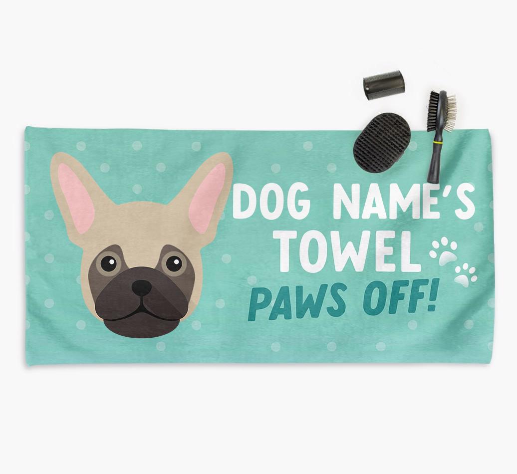 Paws Off Personalized Towel for your {breedFullName}