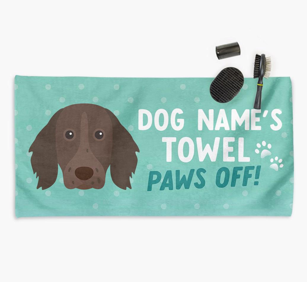 Paws Off Personalized Towel for your {breedFullName}