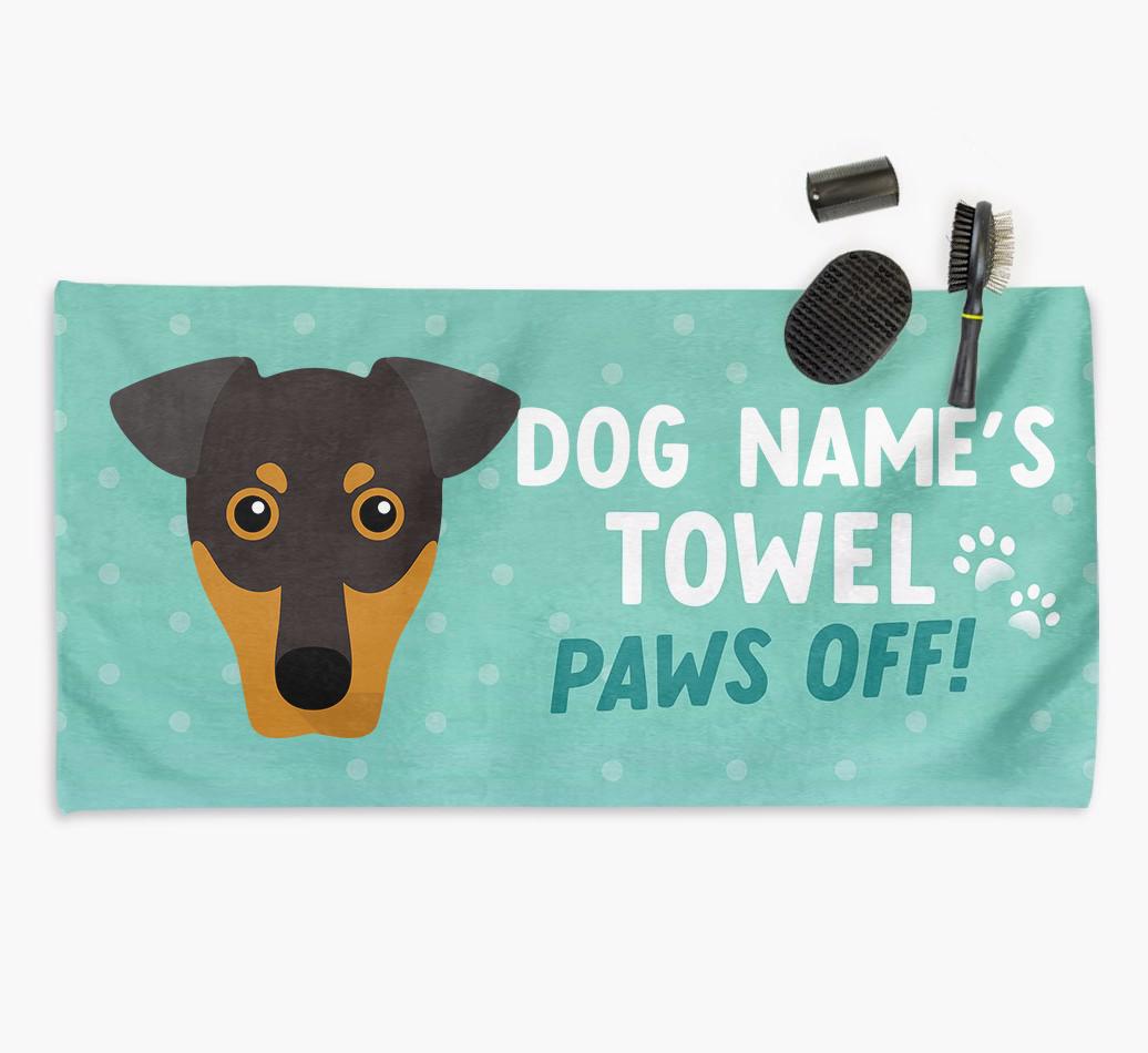 Paws Off Personalized Towel for your {breedFullName}