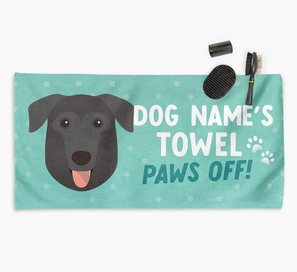 Paws Off Personalized Towel for your {breedFullName}