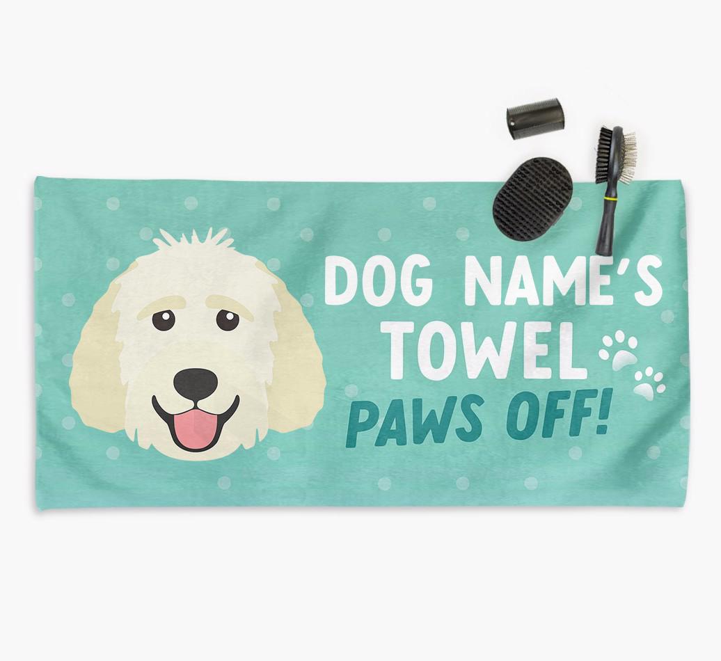 Paws Off Personalized Towel for your {breedFullName}