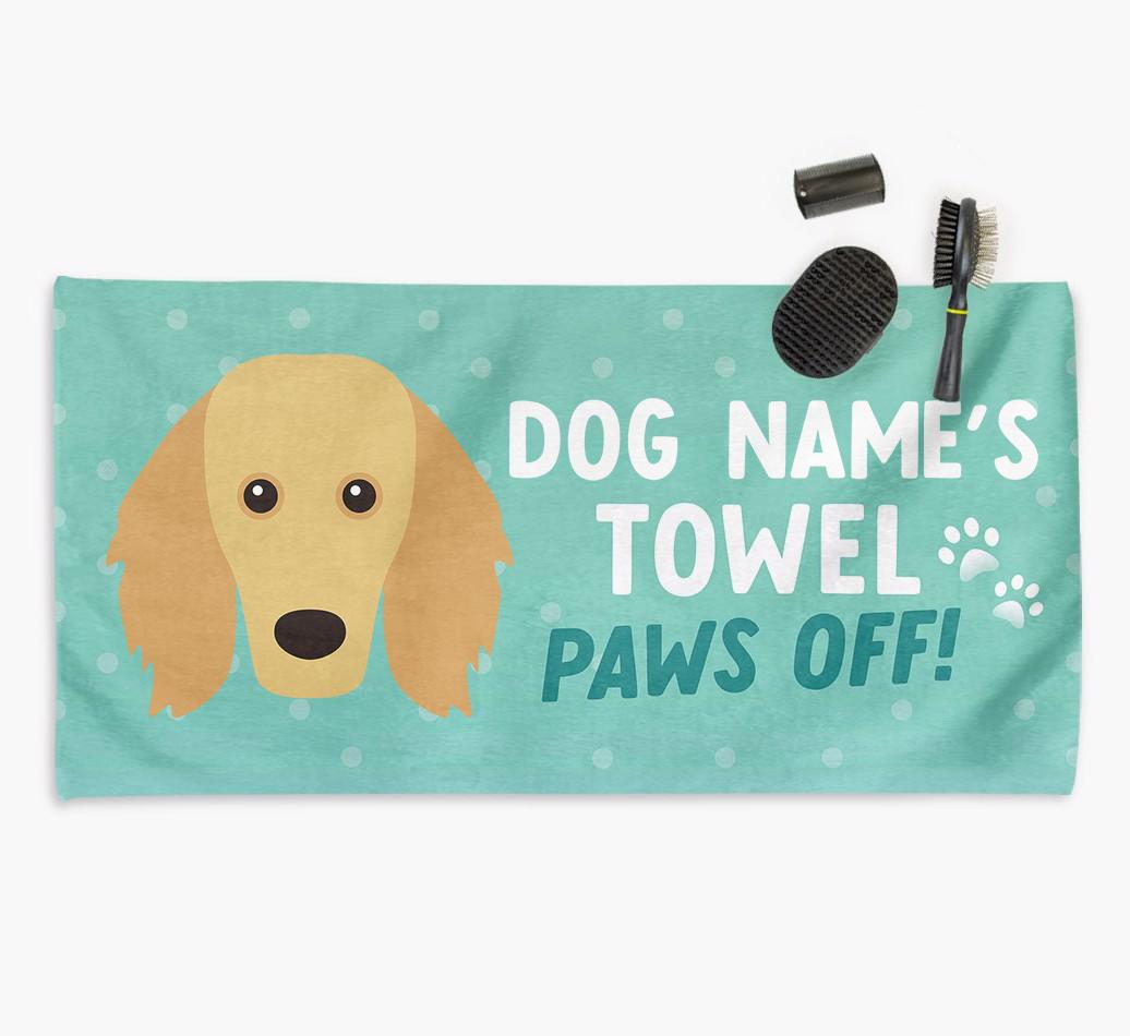 Paws Off Personalized Towel for your {breedFullName}