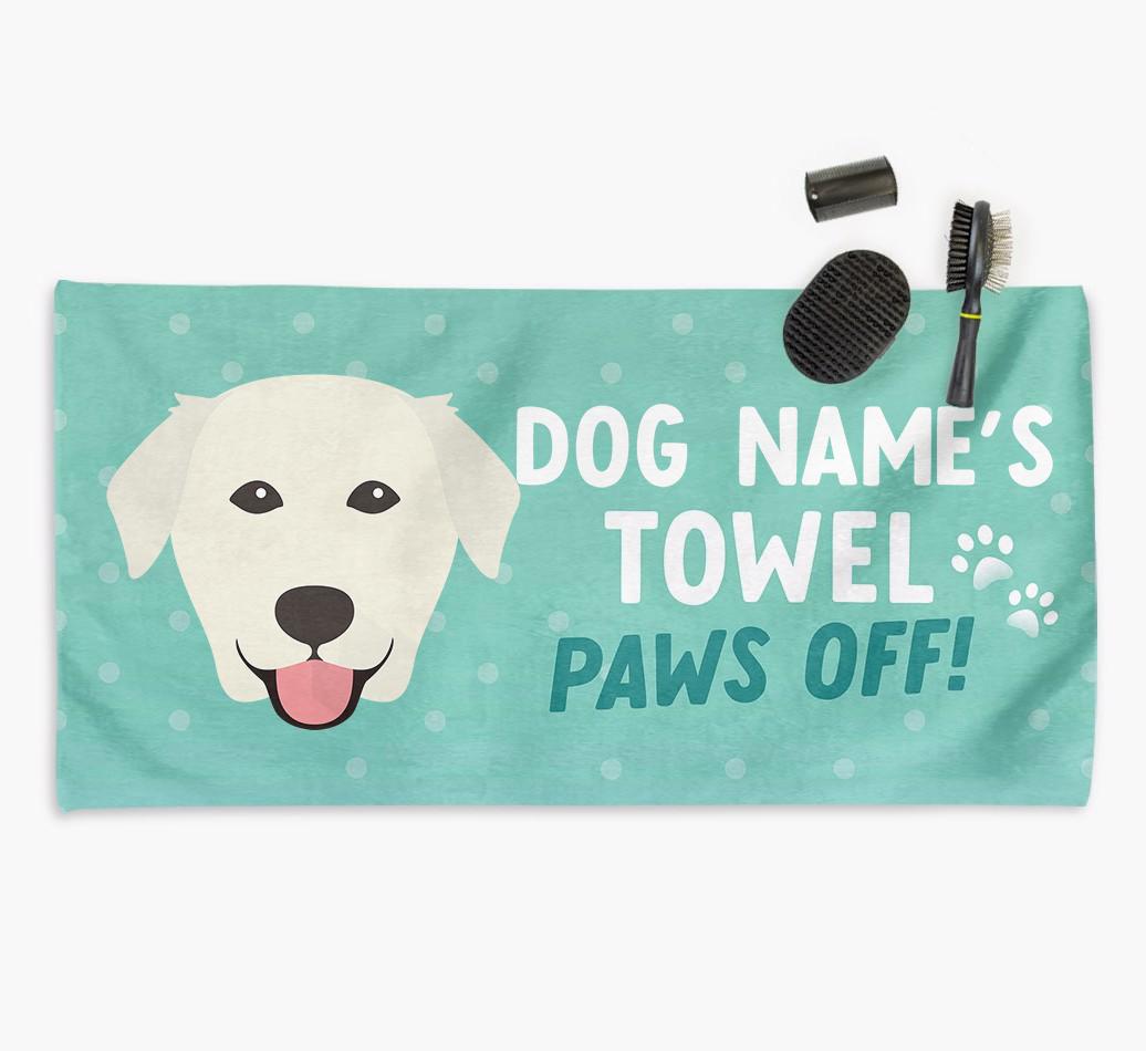 Paws Off Personalized Towel for your {breedFullName}