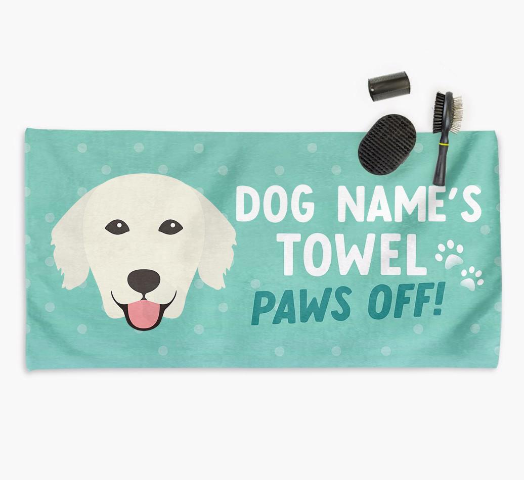 Paws Off Personalized Towel for your {breedFullName}