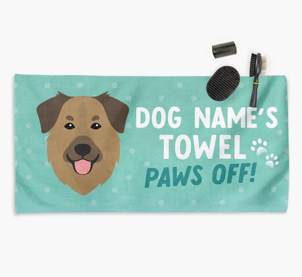 Paws Off Personalized Towel for your {breedFullName}