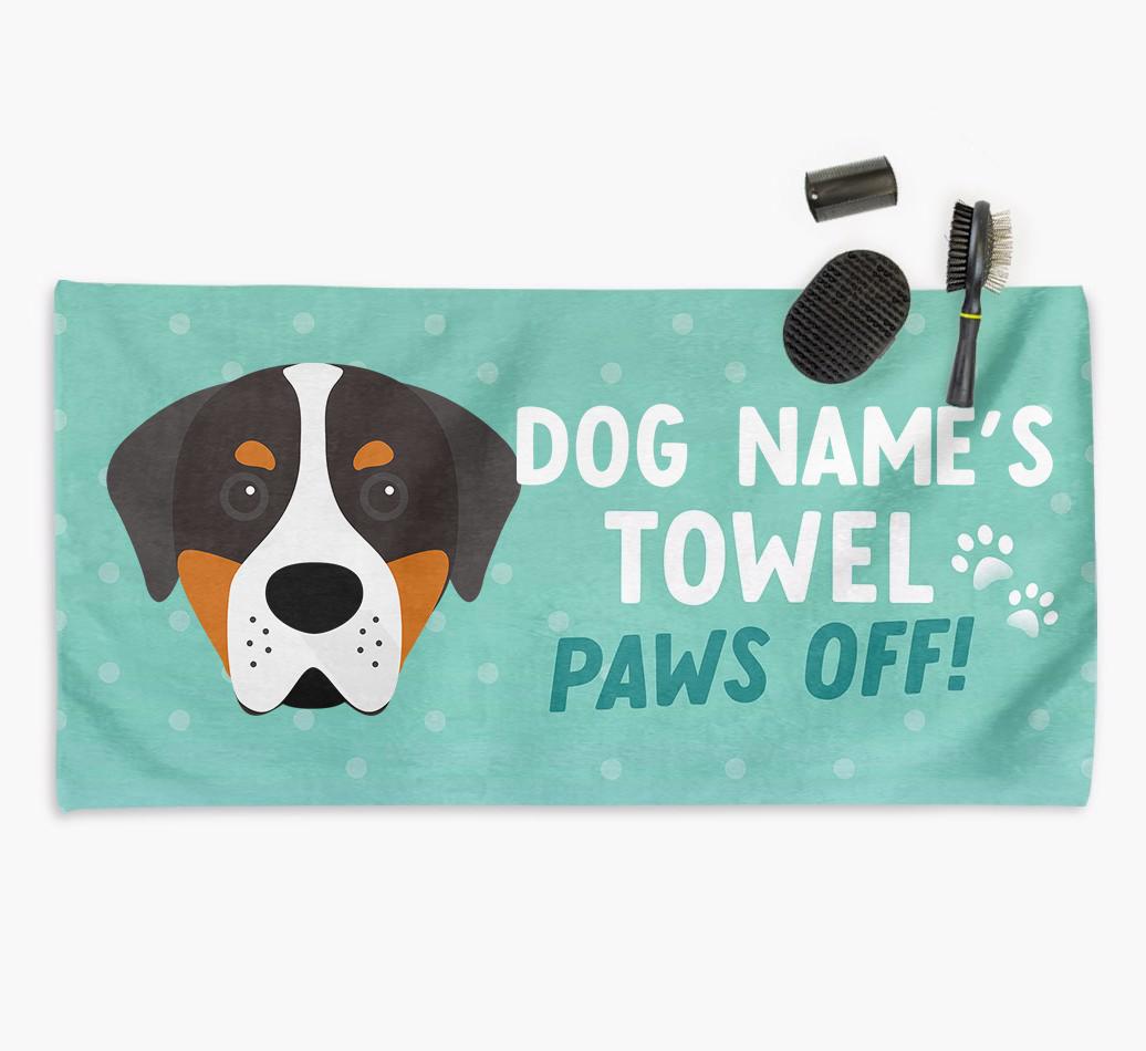 Paws Off Personalized Towel for your {breedFullName}