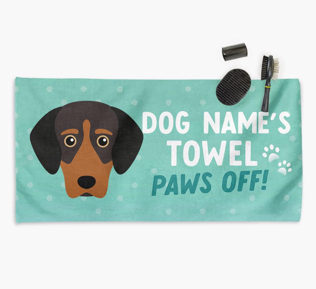 Paws Off Personalized Towel for your {breedFullName}