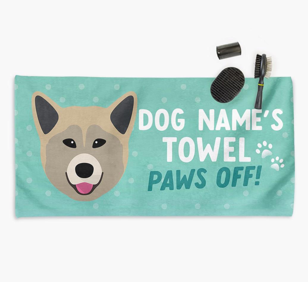 Paws Off Personalized Towel for your {breedFullName}