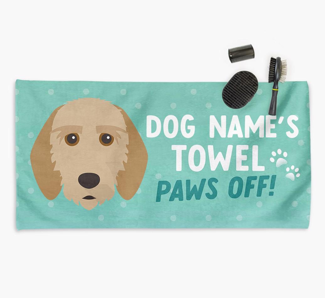 Paws Off Personalized Towel for your {breedFullName}