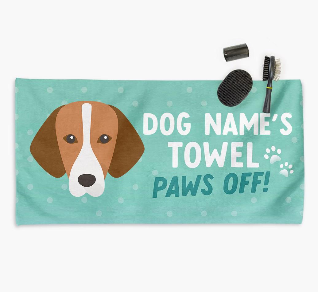 Paws Off Personalized Towel for your {breedFullName}