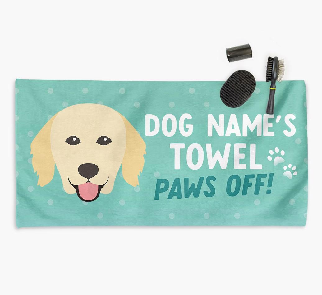 Paws Off Personalized Towel for your {breedFullName}