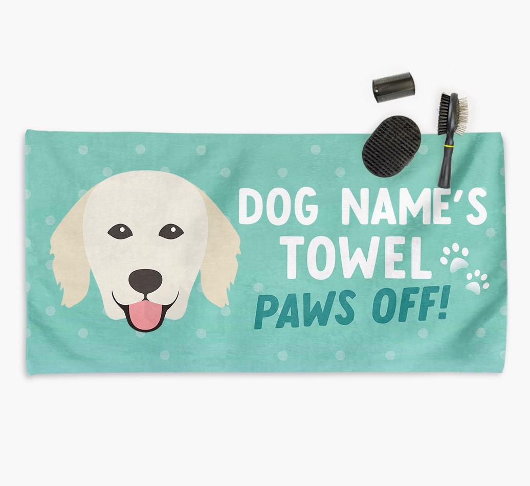 Paws Off Personalized Towel for your {breedFullName}