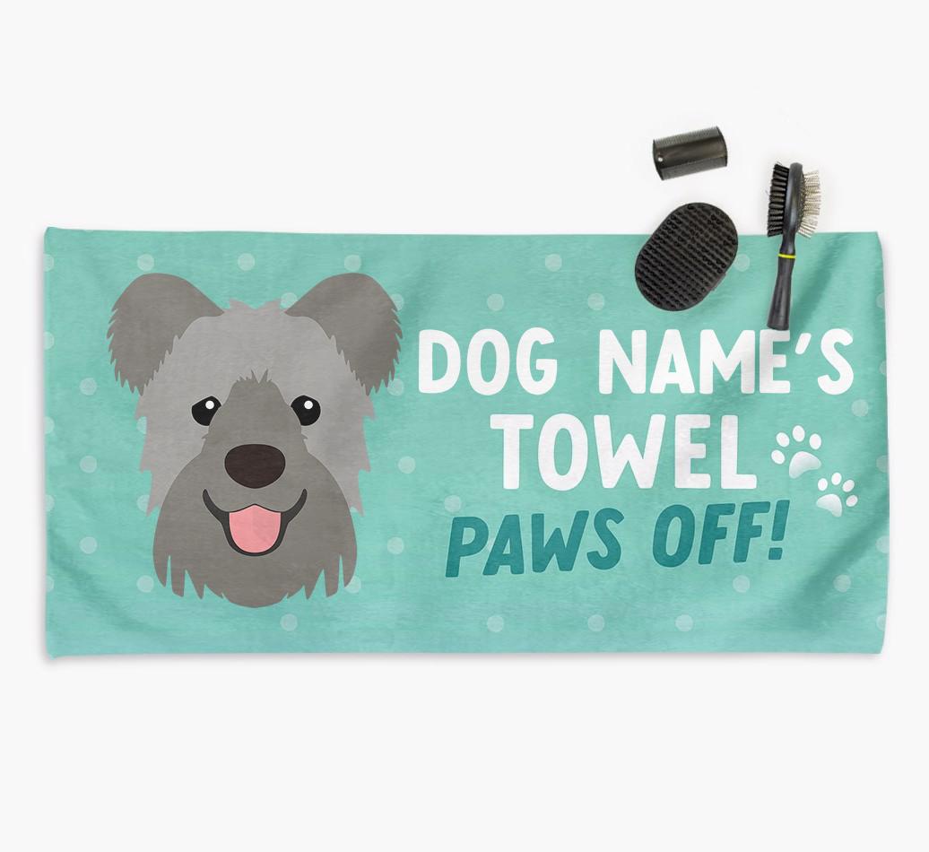 Paws Off Personalized Towel for your {breedFullName}