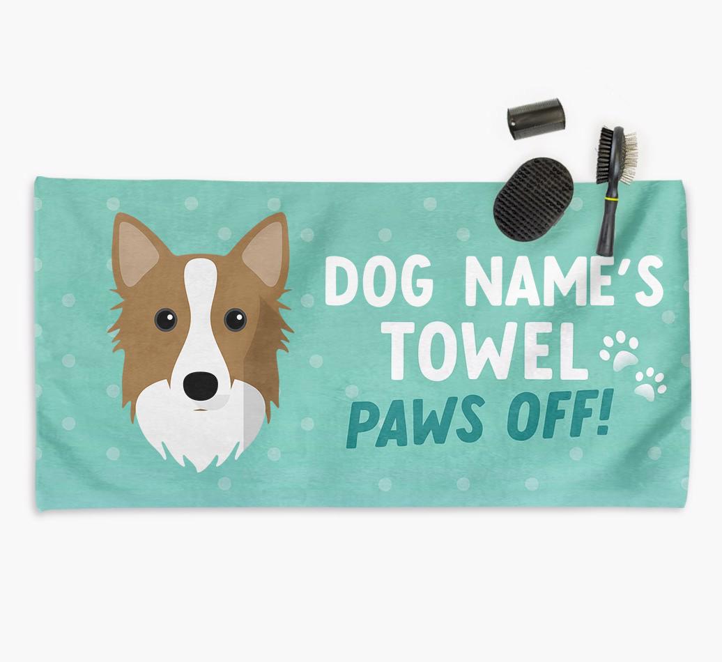 Paws Off Personalized Towel for your {breedFullName}