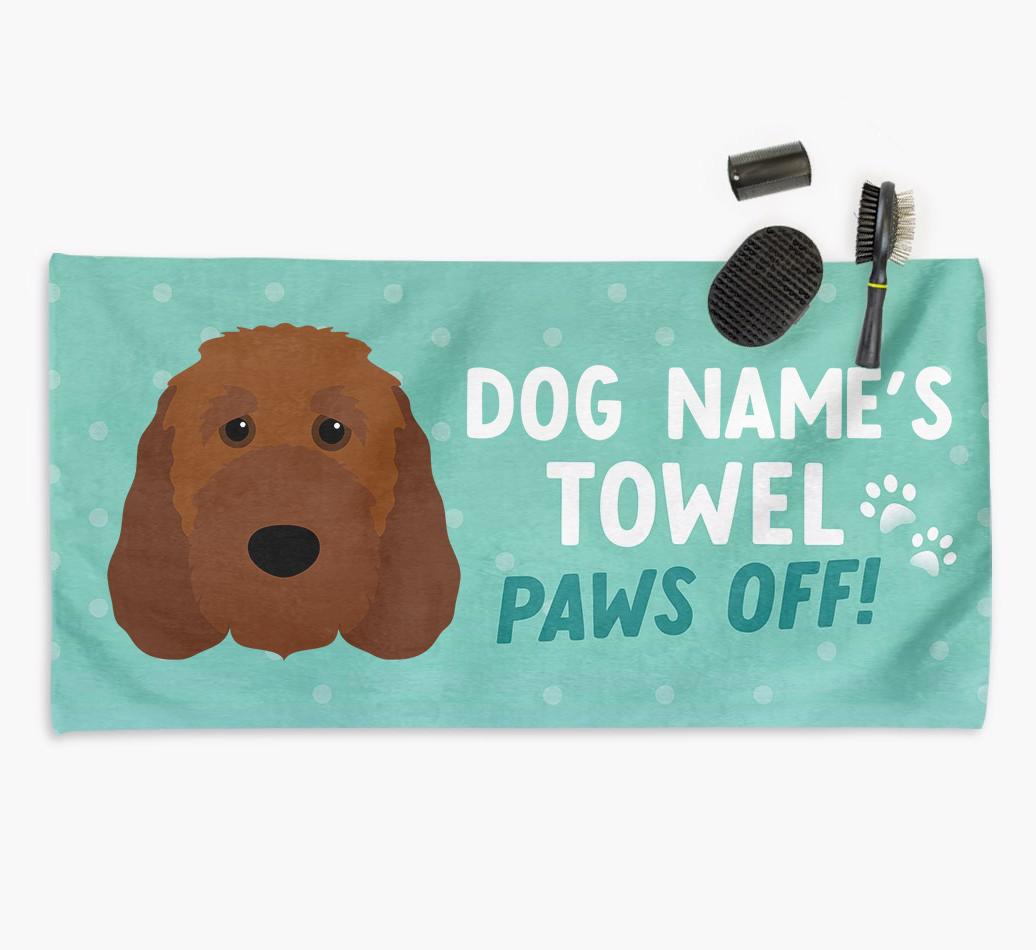 Paws Off Personalized Towel for your {breedFullName}