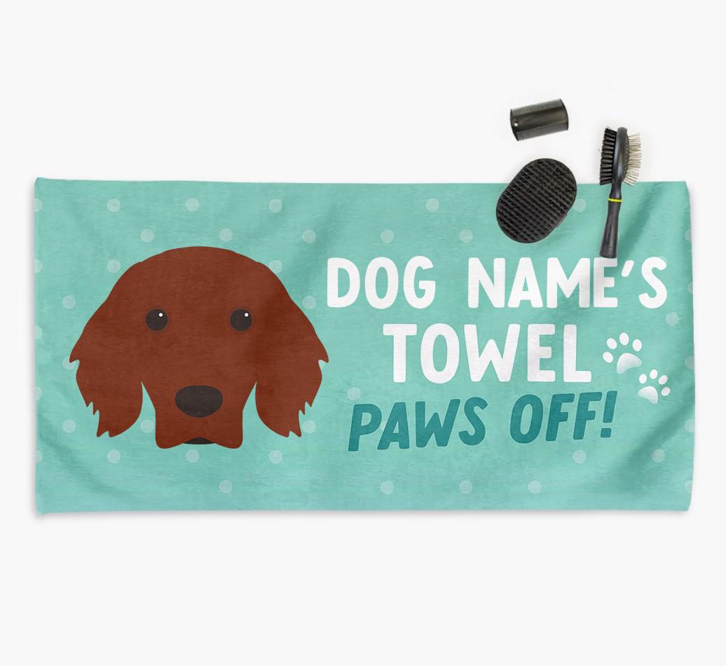 Paws Off Personalized Towel for your {breedFullName}