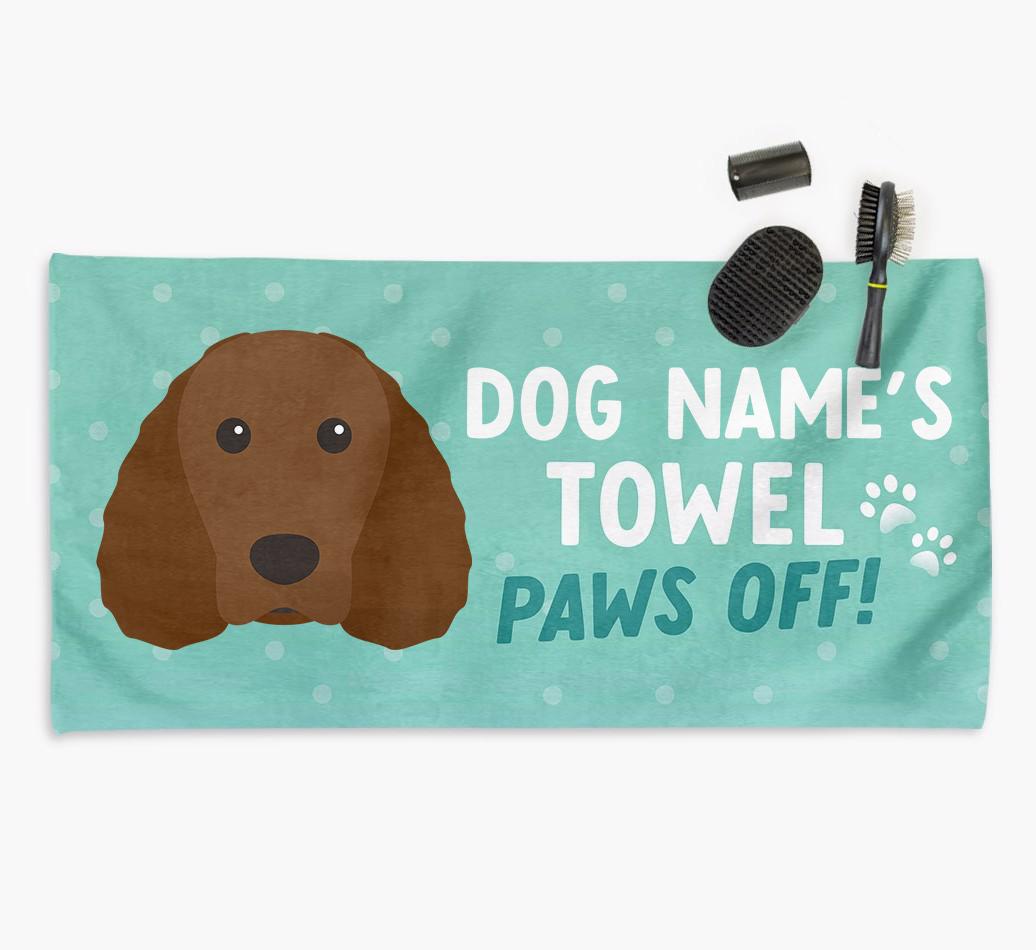 Paws Off Personalized Towel for your {breedFullName}