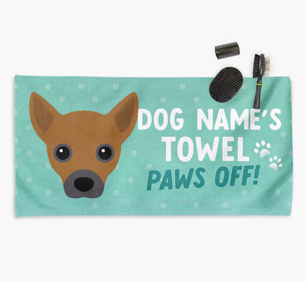 Paws Off Personalized Towel for your {breedFullName}