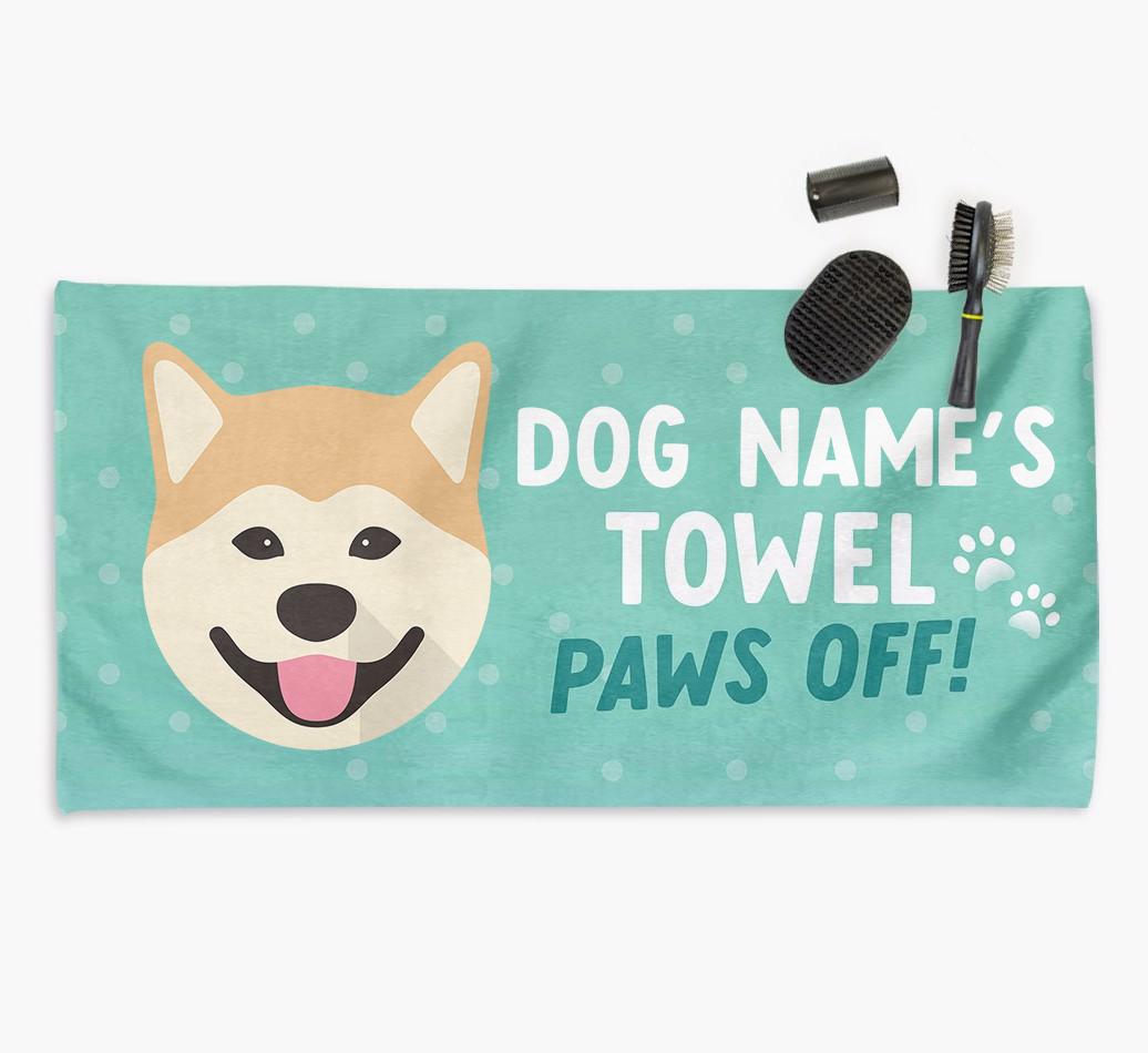 Paws Off Personalized Towel for your {breedFullName}