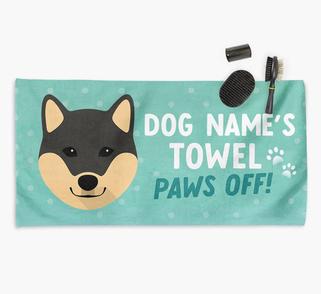 Paws Off Personalized Towel for your {breedFullName}