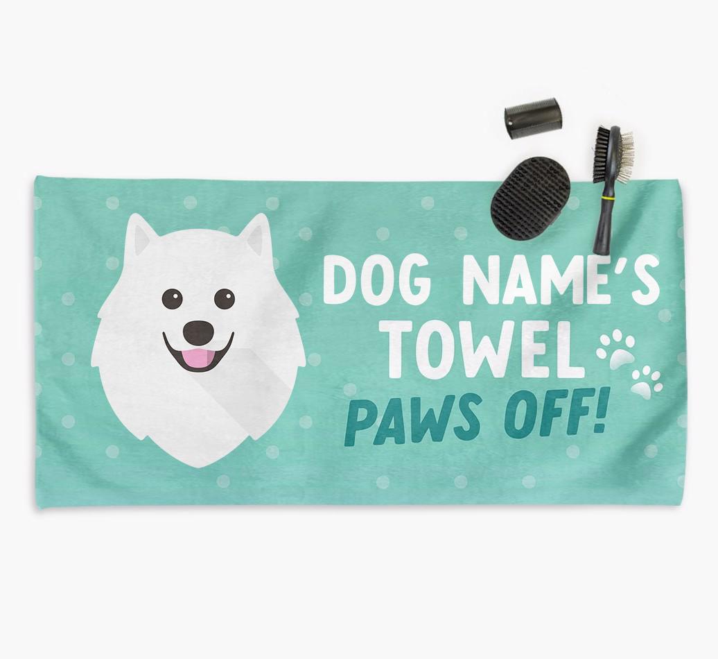 Paws Off Personalized Towel for your {breedFullName}