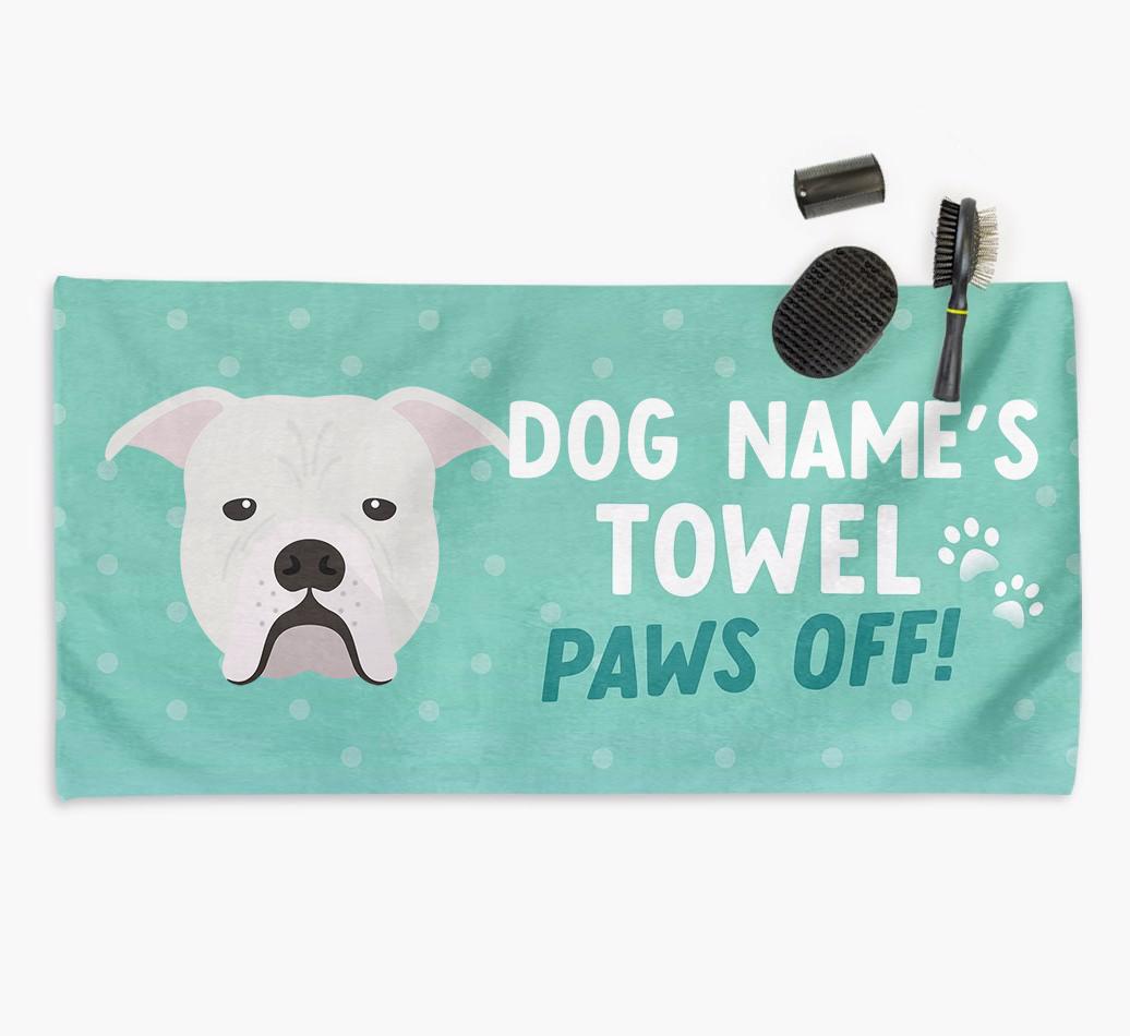 Paws Off Personalized Towel for your {breedFullName}