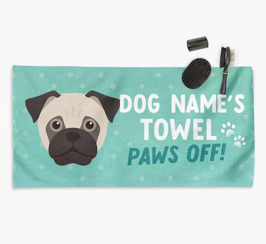 Paws Off Personalized Towel for your {breedFullName}