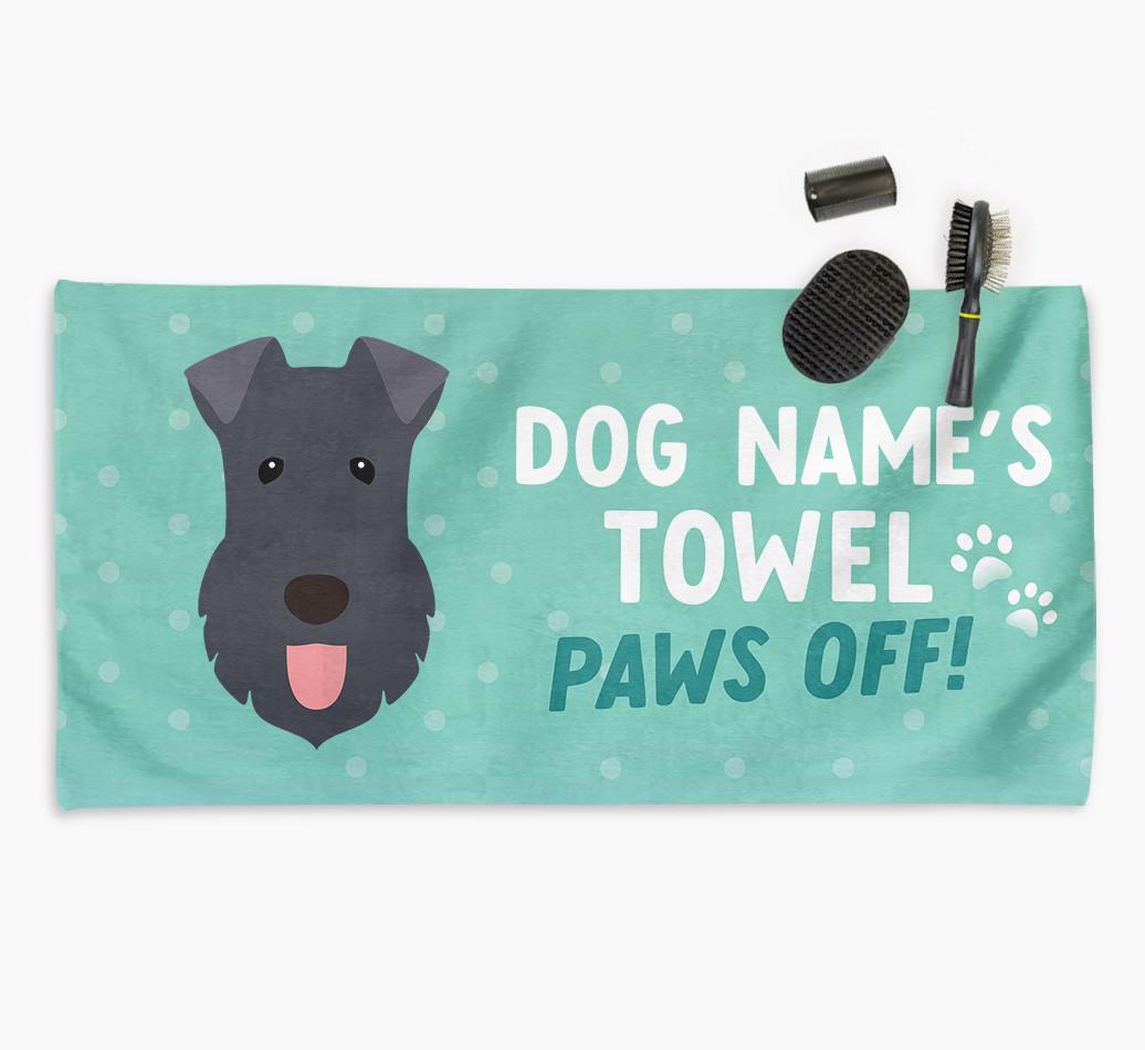 Paws Off Personalized Towel for your {breedFullName}