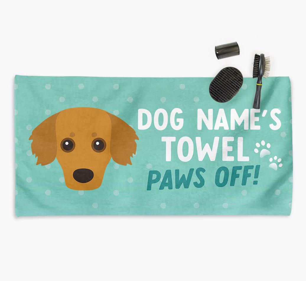 Paws Off Personalized Towel for your {breedFullName}