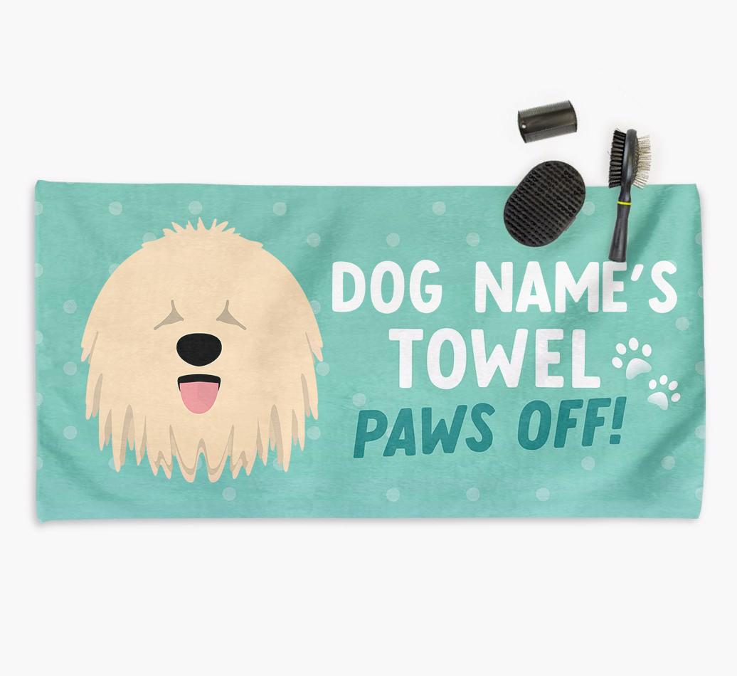 Paws Off Personalized Towel for your {breedFullName}