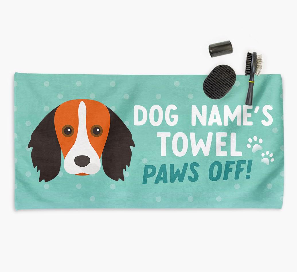 Paws Off Personalized Towel for your {breedFullName}