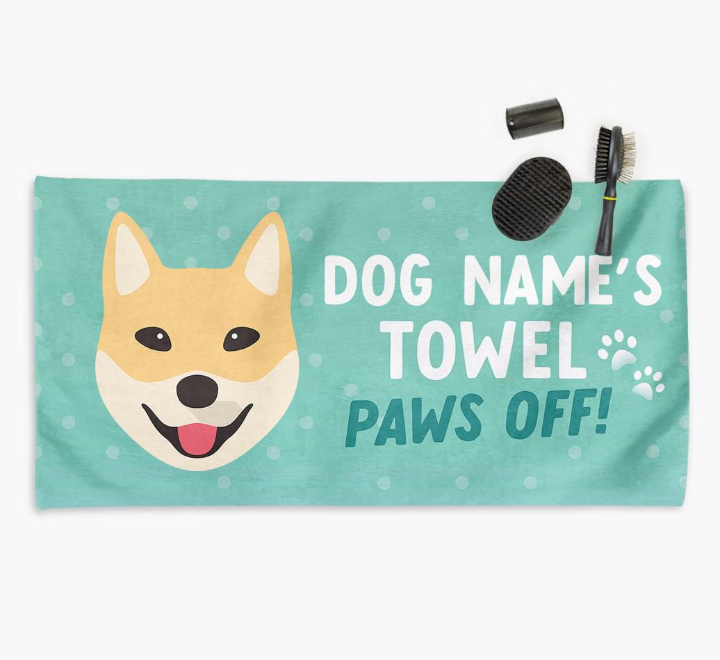 Paws Off Personalized Towel for your {breedFullName}