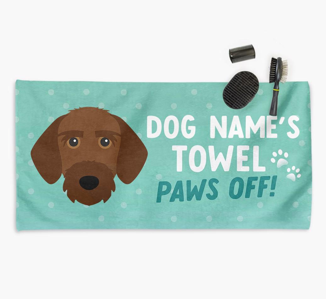 Paws Off Personalized Towel for your {breedFullName}