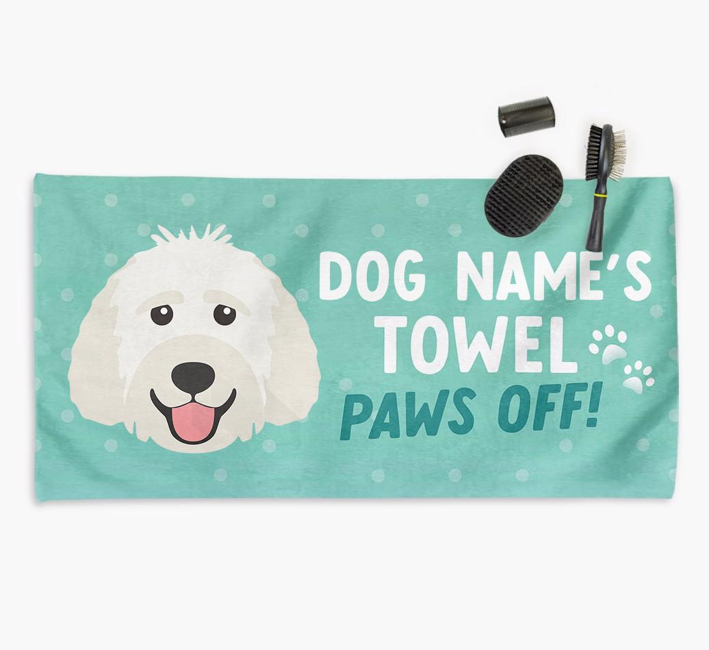 Paws Off Personalized Towel for your {breedFullName}