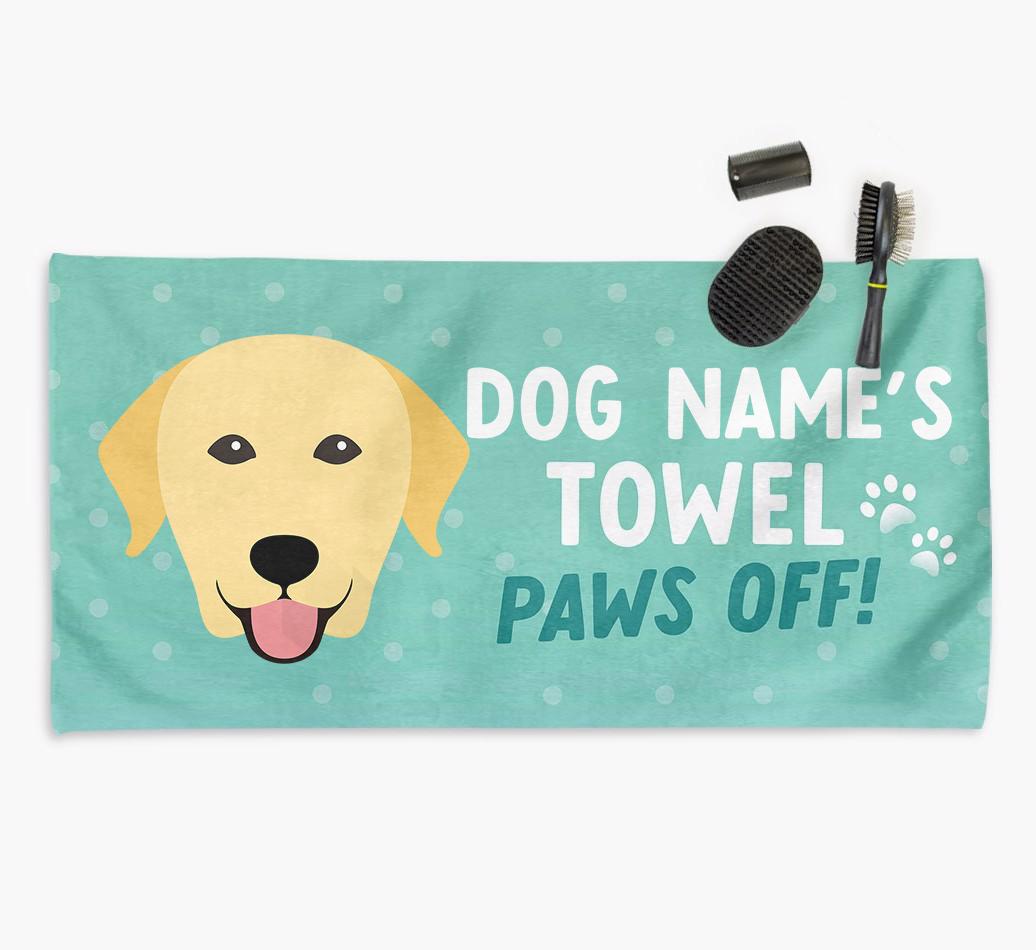 Paws Off Personalized Towel for your {breedFullName}