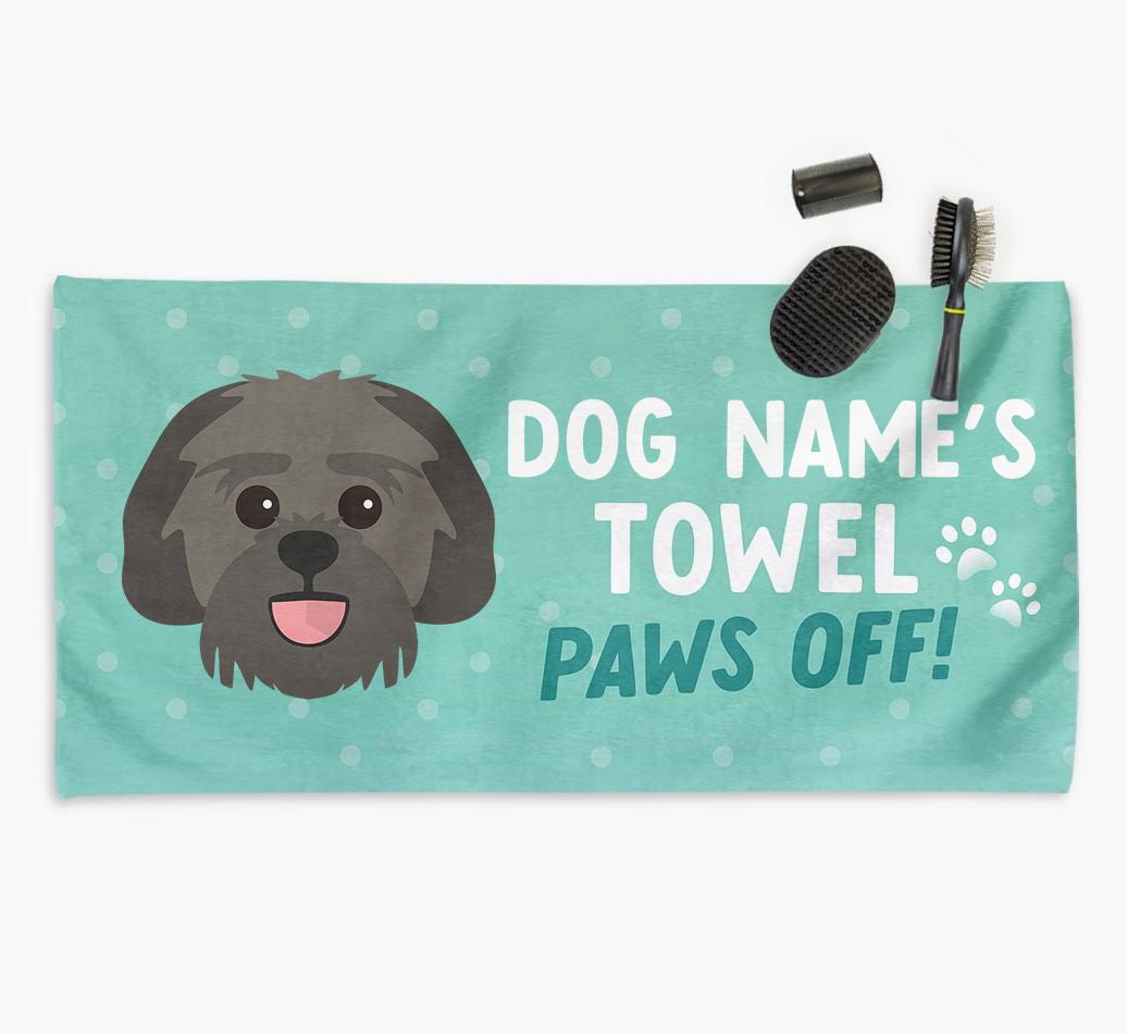 Paws Off Personalized Towel for your {breedFullName}