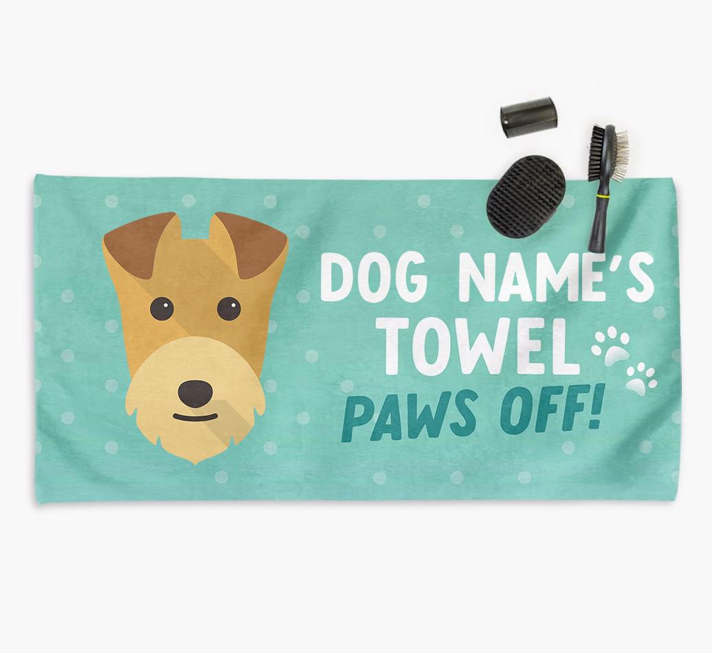 Paws Off Personalized Towel for your {breedFullName}